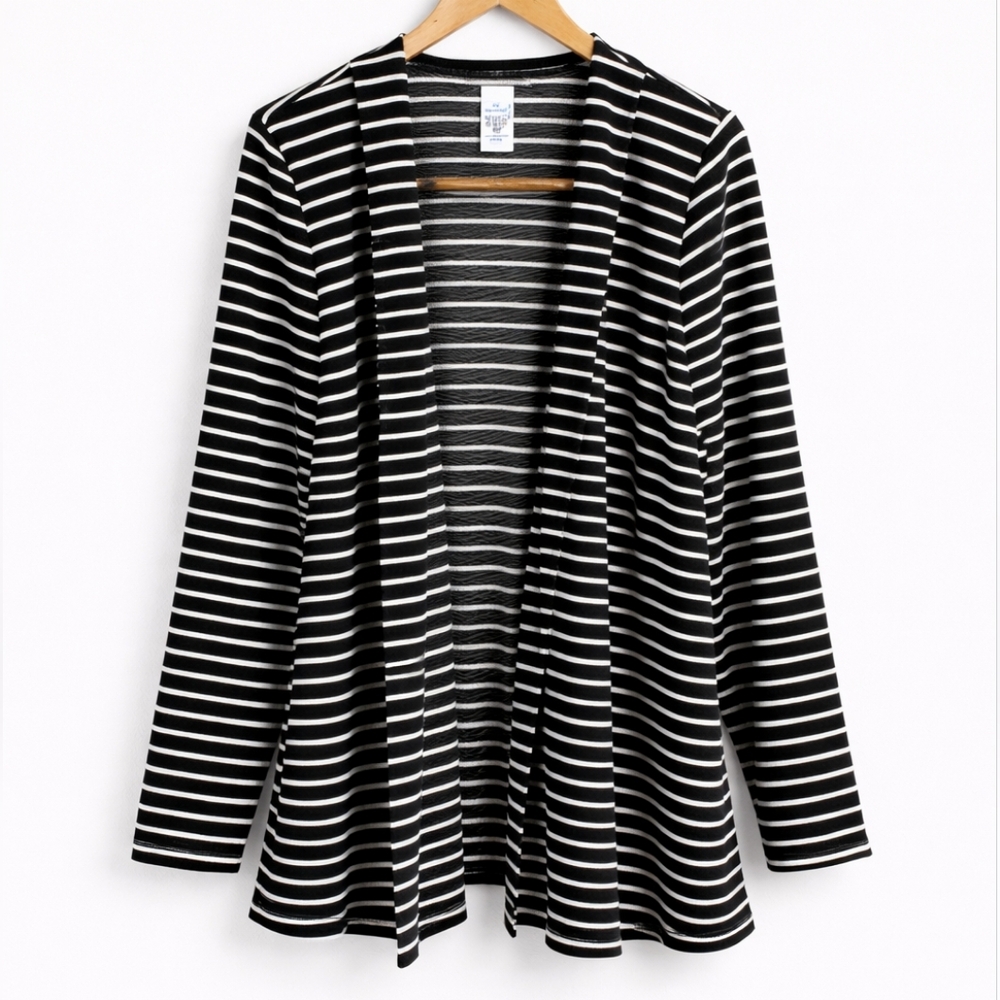 Catherines Women's Business Casual Open Striped Cardigan size 14/16.
